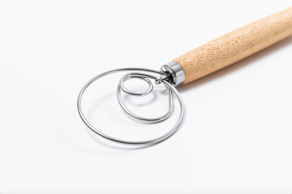 Close-Up of Danish Dough Whisk