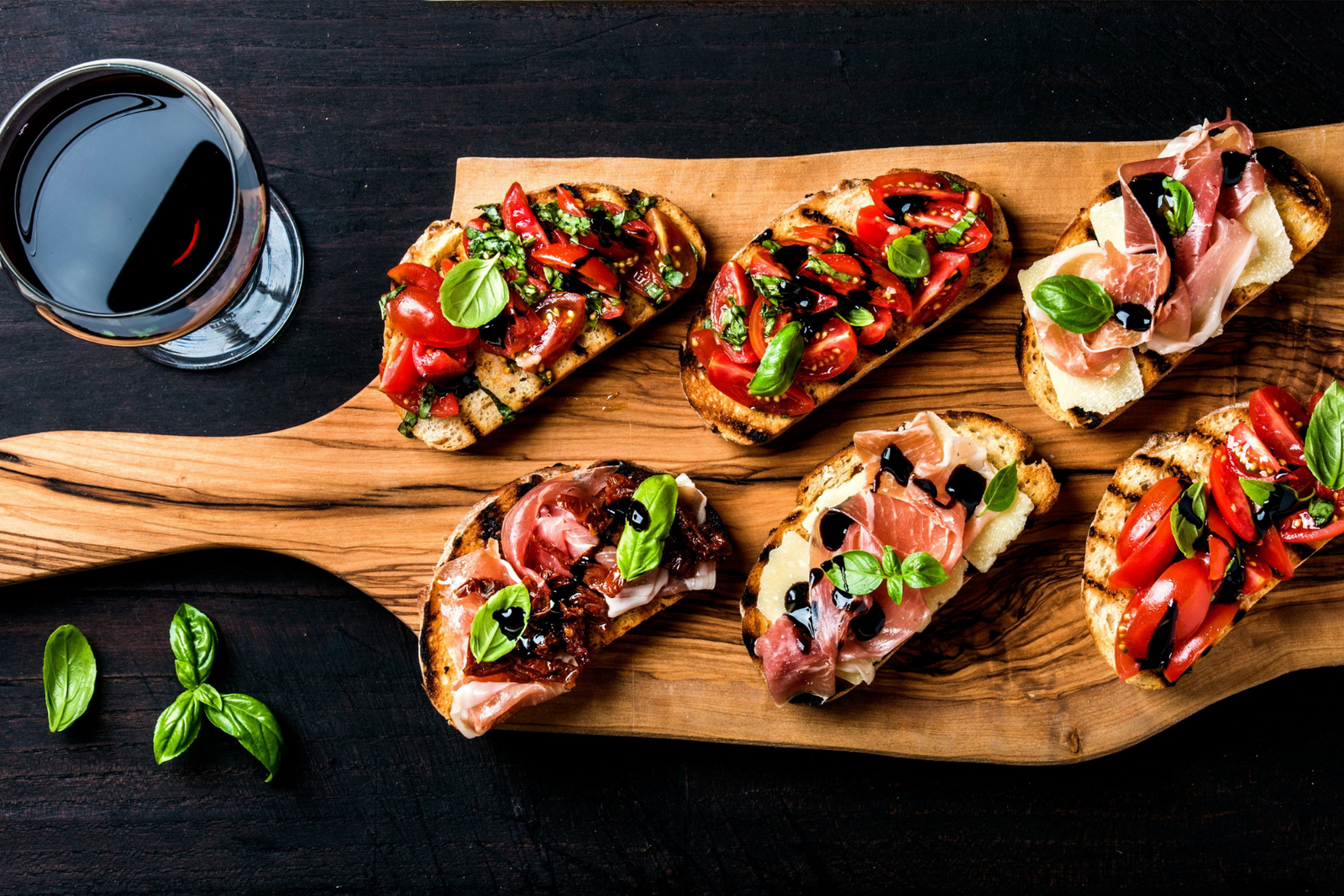 Red wine with sourdough bread