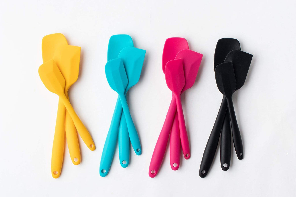 4 colors 3 pieces silicone spatula set